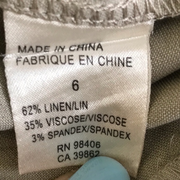 THEORY TAN LINEN DRESS WITH POCKETS - Picture 8 of 8